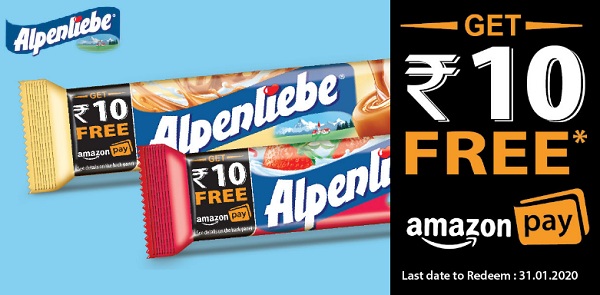 India Desire : Amazon Alpenliebe Offer : Get Free Rs 10 Amazon Pay Balance On Alpenliebe Chocolate Purchase